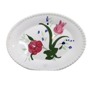 Vintage Blue Ridge Serving Platters Set of 2 Hand Painted